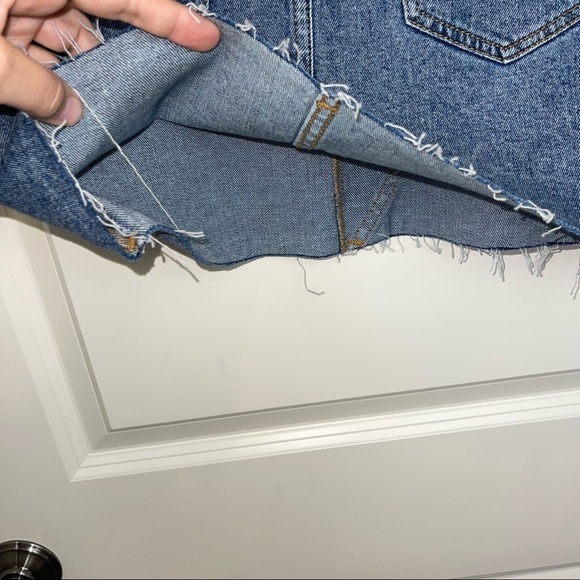 Wild Fable Raw Hem Jean Skirt Sz 4 - Picture 7 of 16